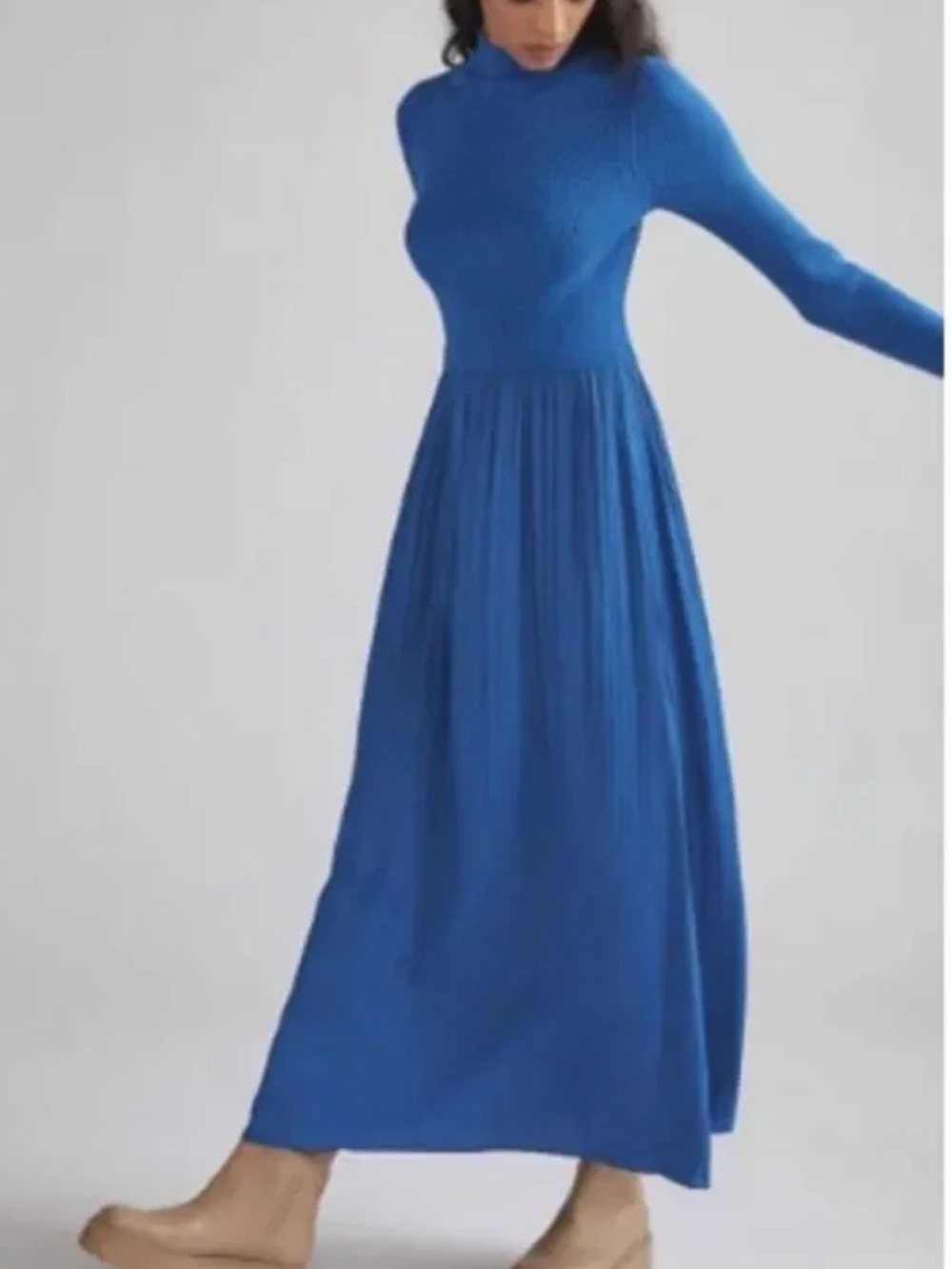Anthropologie Thea Long-Sleeve Twofer Maxi Dress S